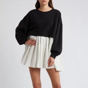Free People Eleanor Sweatshirt Dress In Tempest Combo